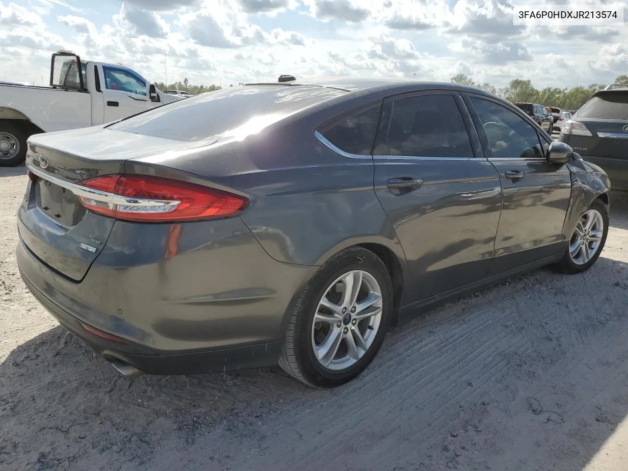 2018 Ford Fusion Se VIN: 3FA6P0HDXJR213574 Lot: 76807834