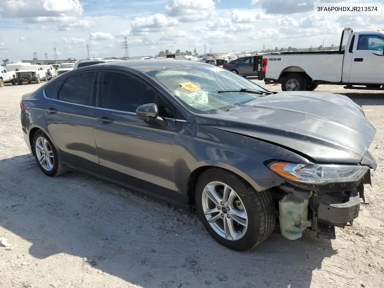 2018 Ford Fusion Se VIN: 3FA6P0HDXJR213574 Lot: 76807834