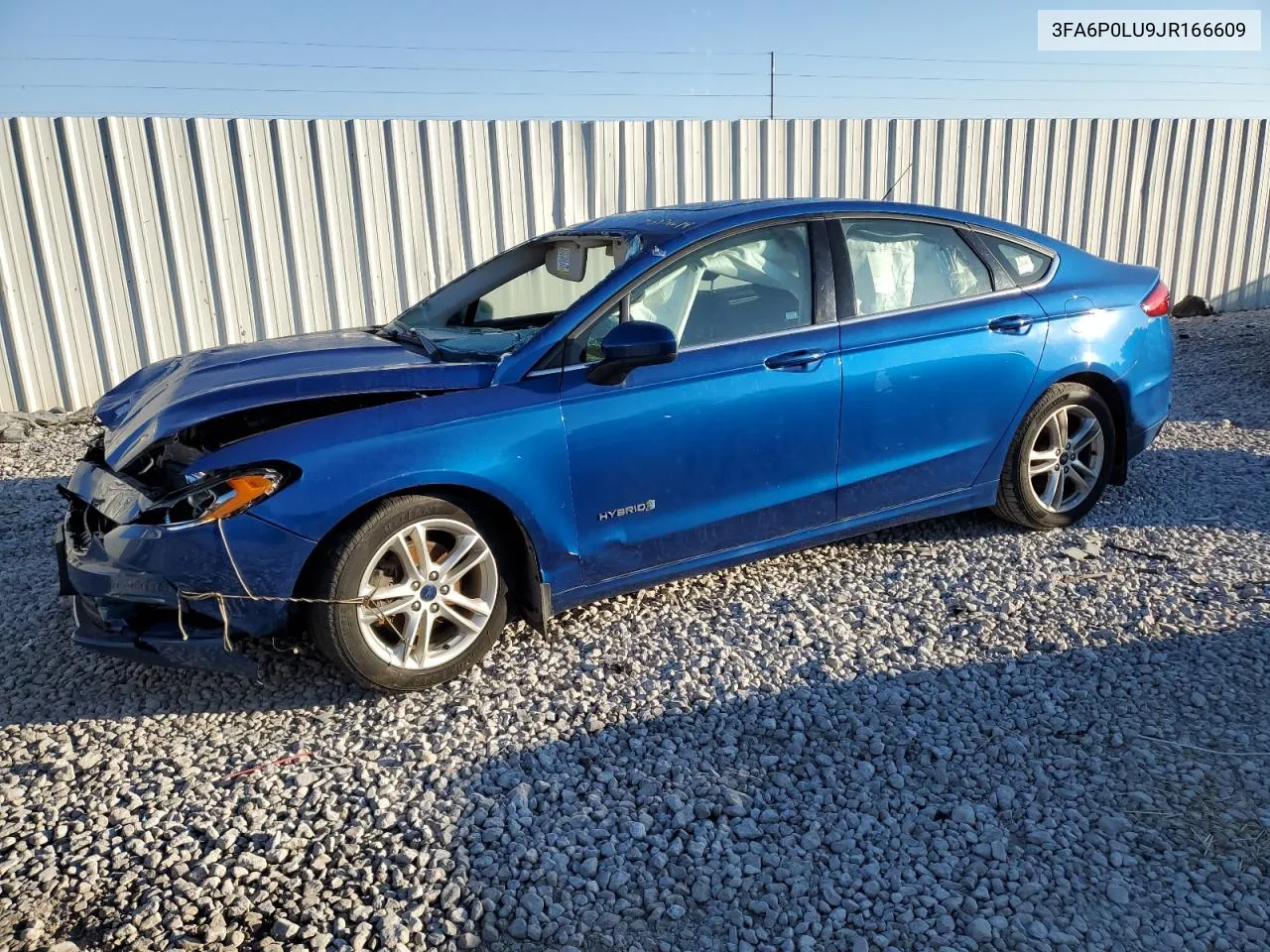 2018 Ford Fusion Se Hybrid VIN: 3FA6P0LU9JR166609 Lot: 76996014