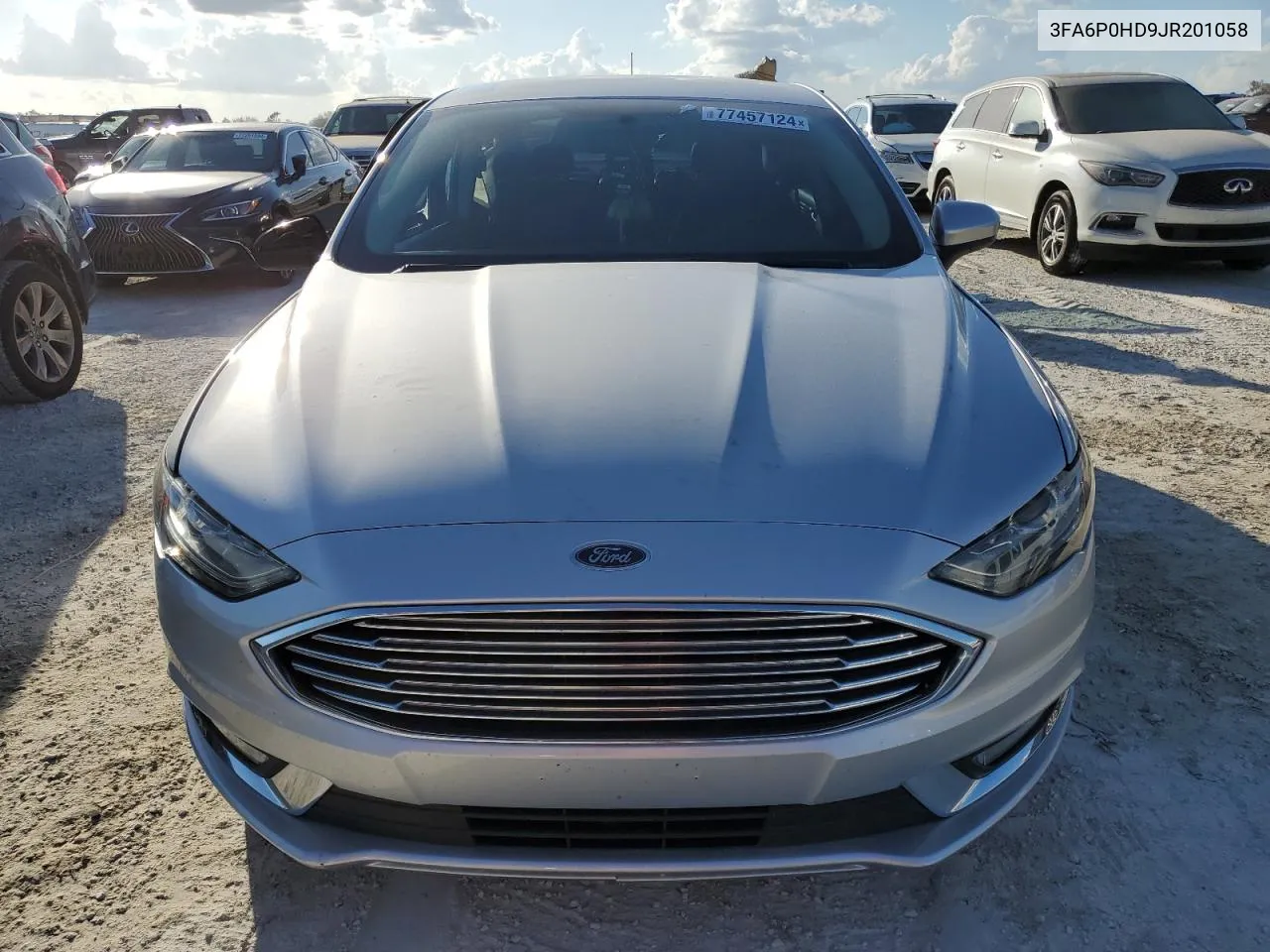 2018 Ford Fusion Se VIN: 3FA6P0HD9JR201058 Lot: 77457124