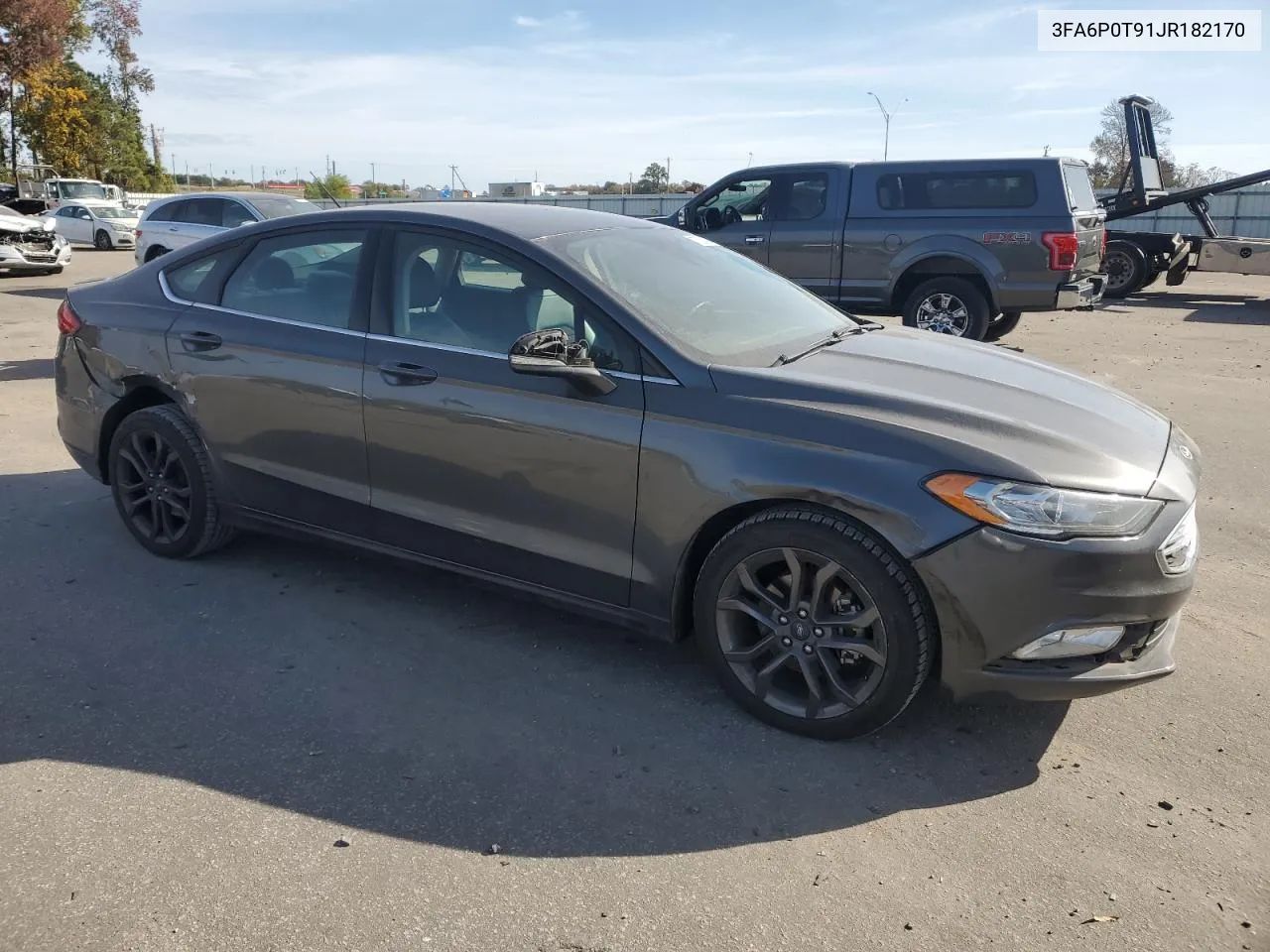 2018 Ford Fusion Se VIN: 3FA6P0T91JR182170 Lot: 77624134