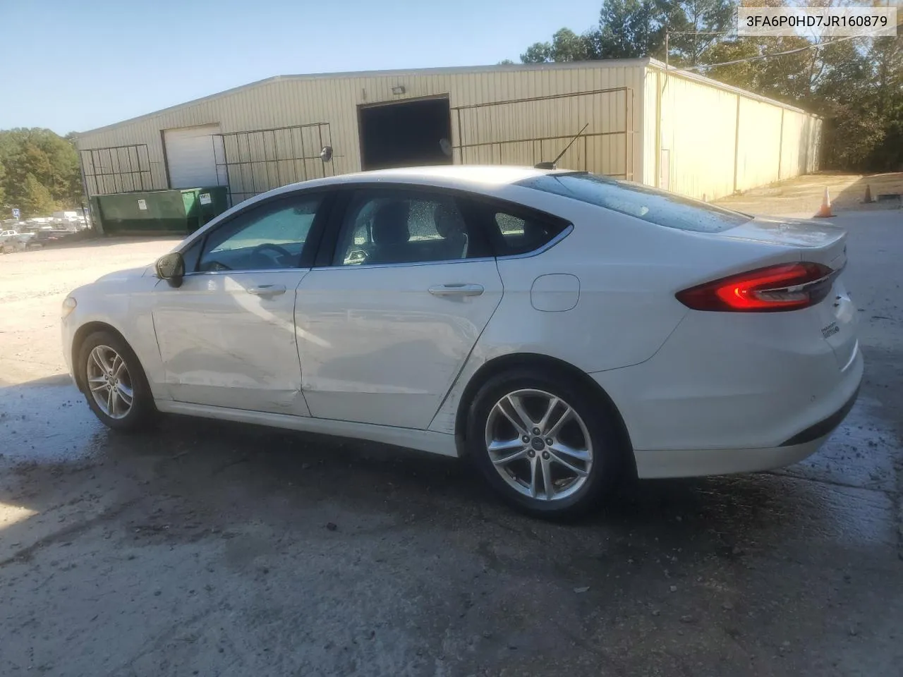 2018 Ford Fusion Se VIN: 3FA6P0HD7JR160879 Lot: 77639124