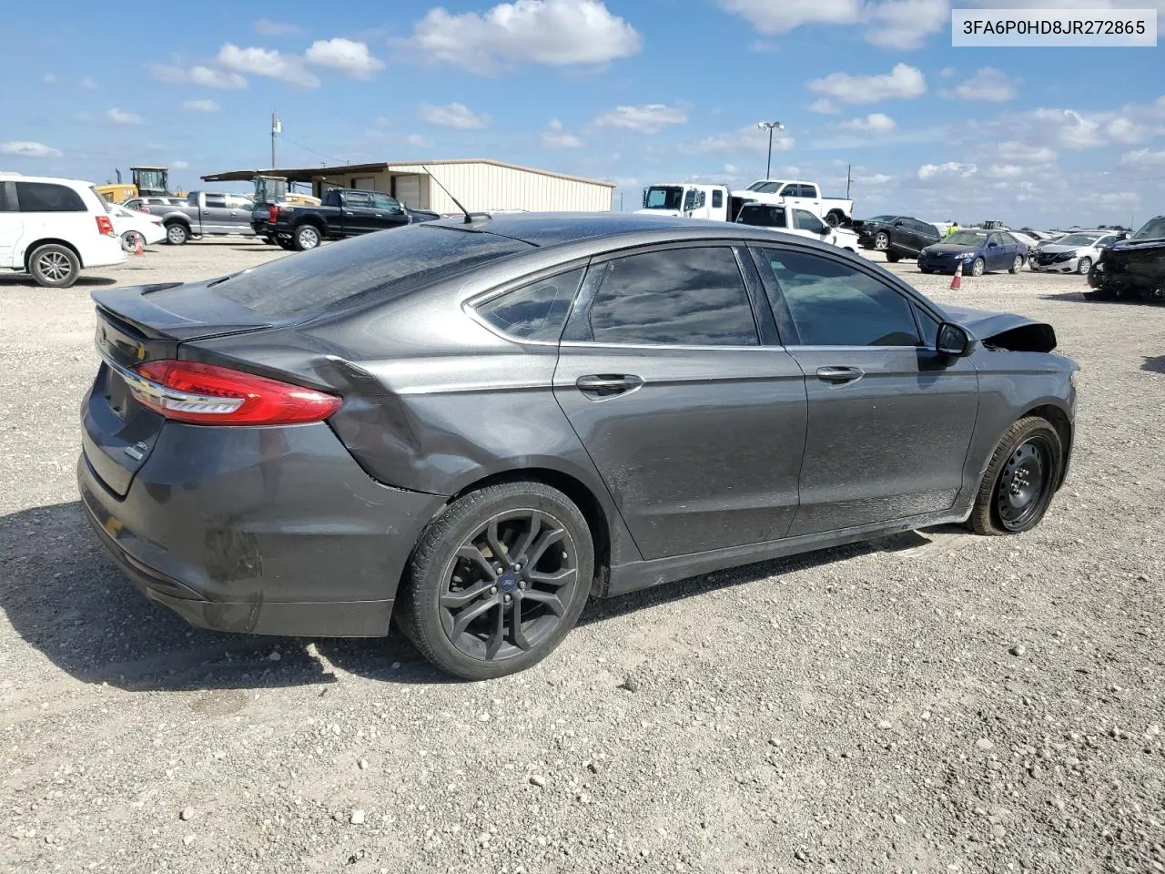 2018 Ford Fusion Se VIN: 3FA6P0HD8JR272865 Lot: 78055694