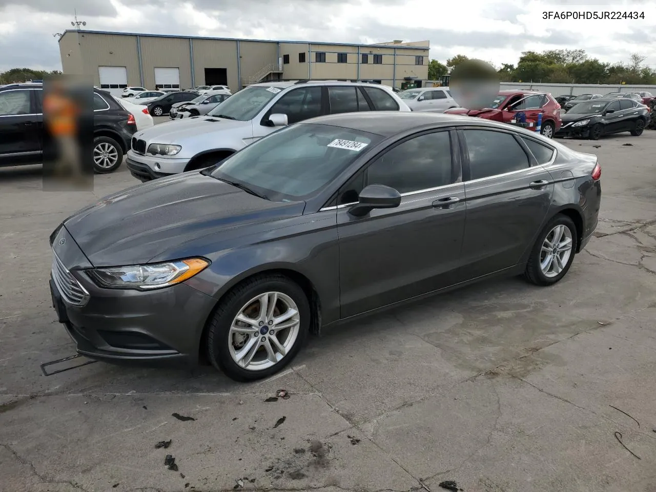 2018 Ford Fusion Se VIN: 3FA6P0HD5JR224434 Lot: 78491284