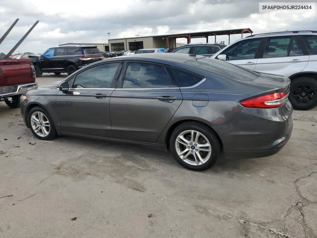 2018 Ford Fusion Se VIN: 3FA6P0HD5JR224434 Lot: 78491284