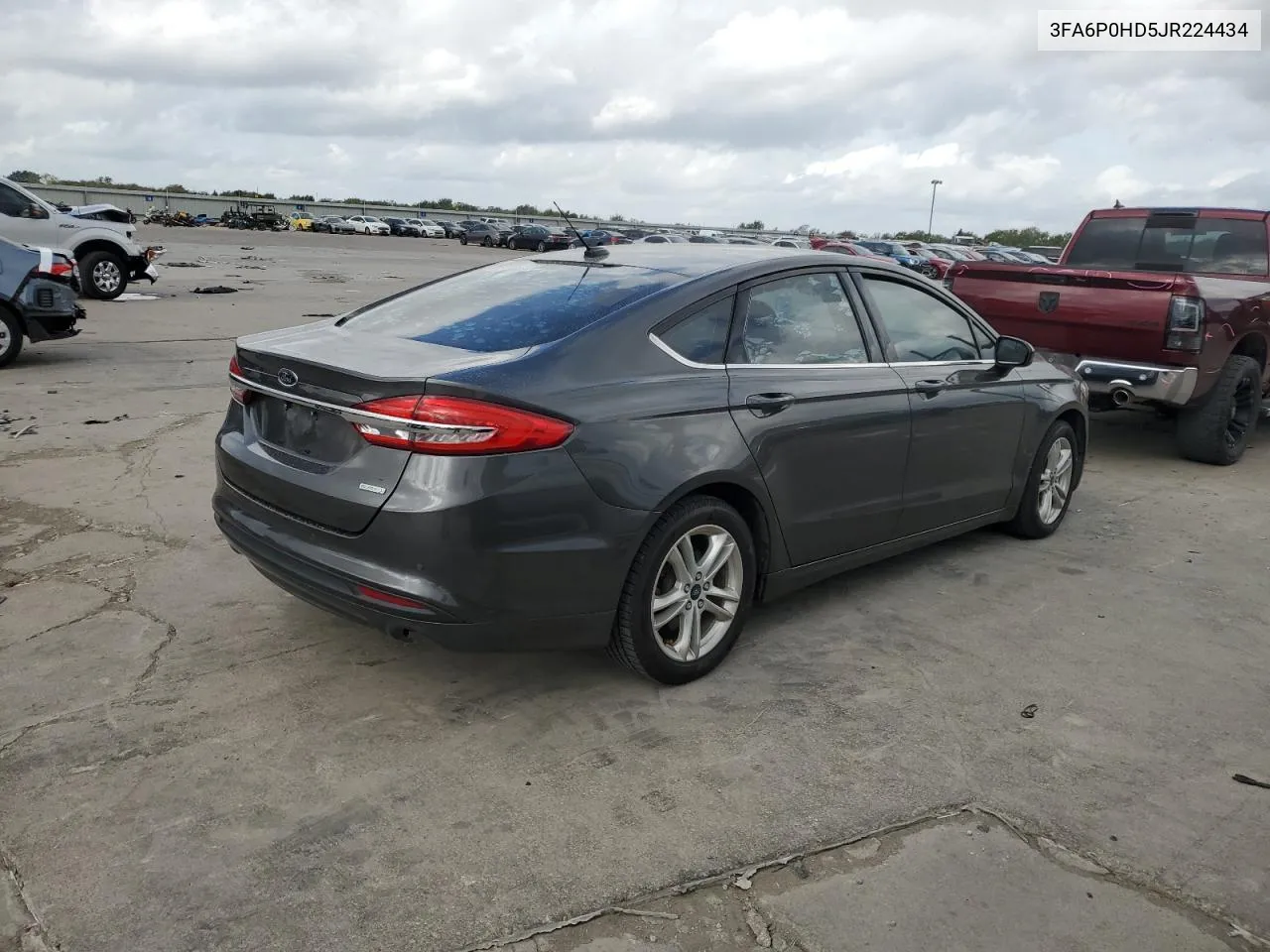 2018 Ford Fusion Se VIN: 3FA6P0HD5JR224434 Lot: 78491284