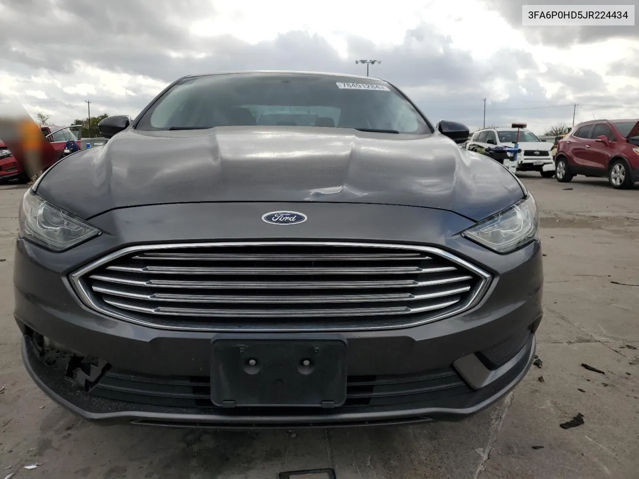 2018 Ford Fusion Se VIN: 3FA6P0HD5JR224434 Lot: 78491284