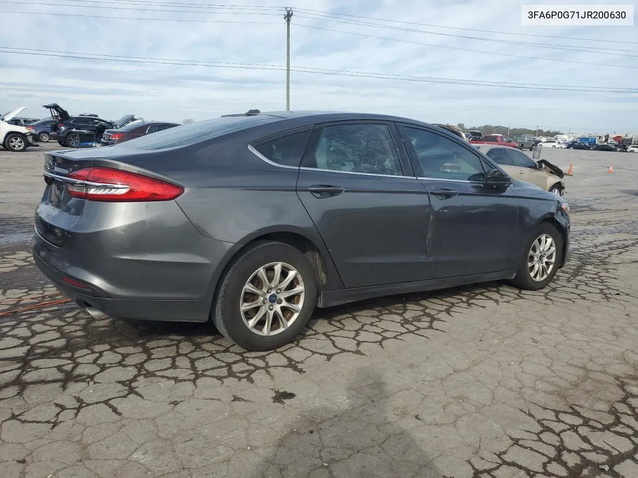 2018 Ford Fusion S VIN: 3FA6P0G71JR200630 Lot: 78868214