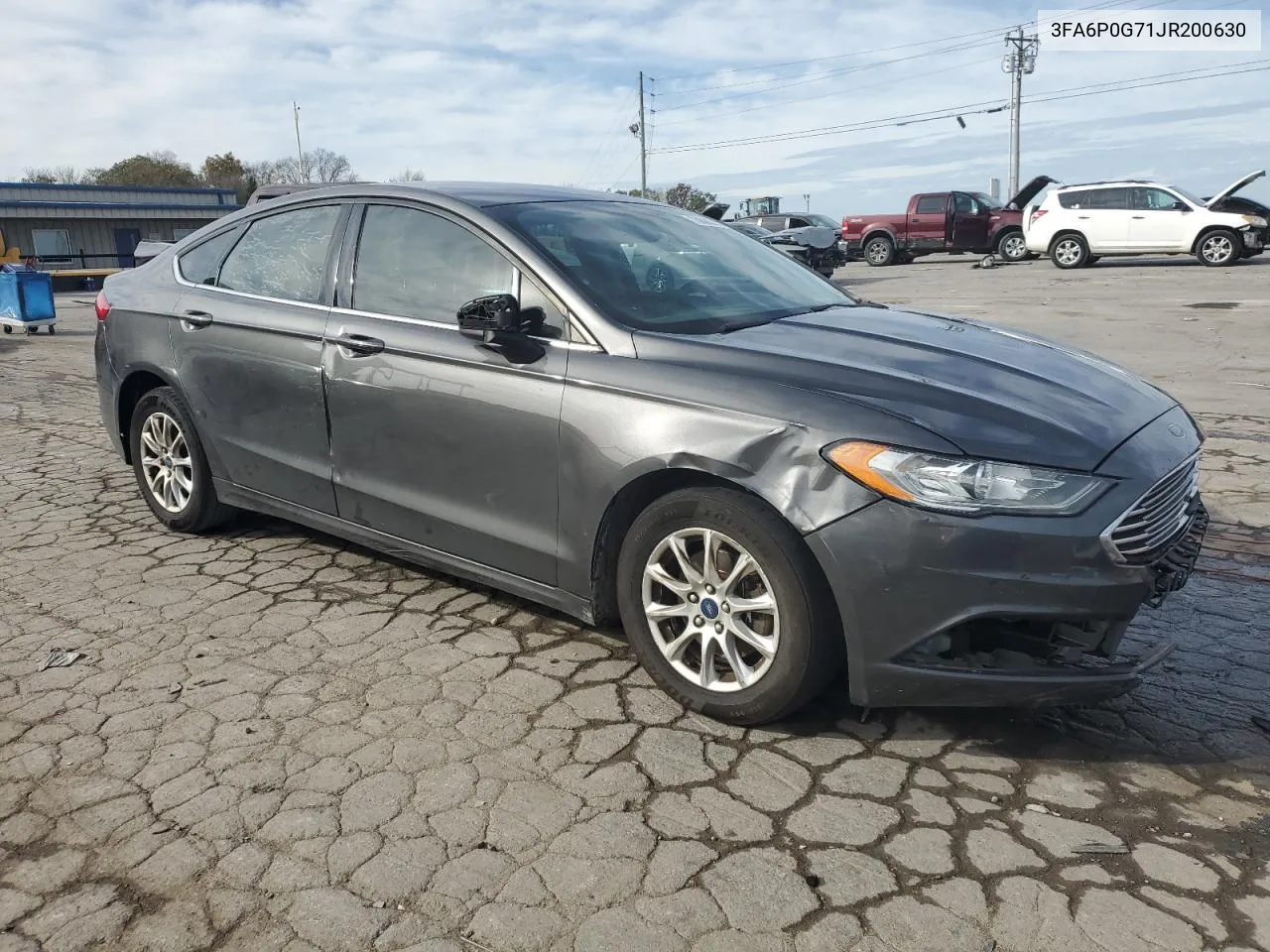 2018 Ford Fusion S VIN: 3FA6P0G71JR200630 Lot: 78868214