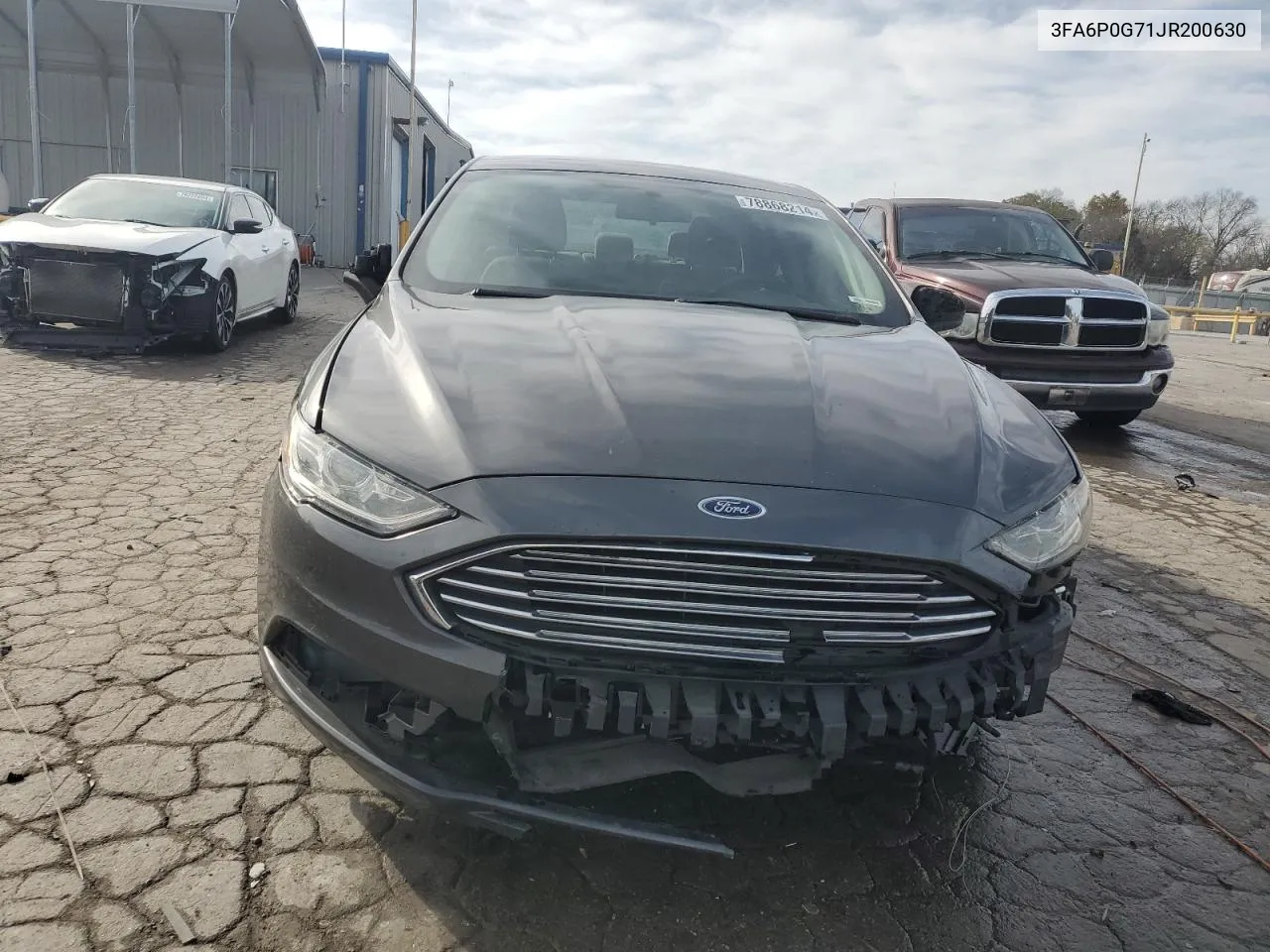 2018 Ford Fusion S VIN: 3FA6P0G71JR200630 Lot: 78868214