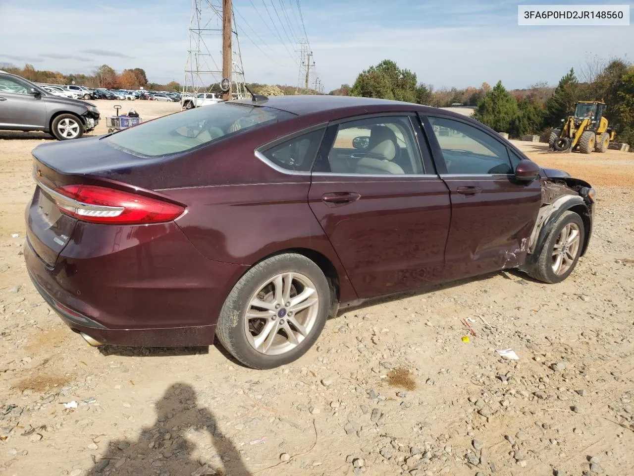 2018 Ford Fusion Se VIN: 3FA6P0HD2JR148560 Lot: 78872324