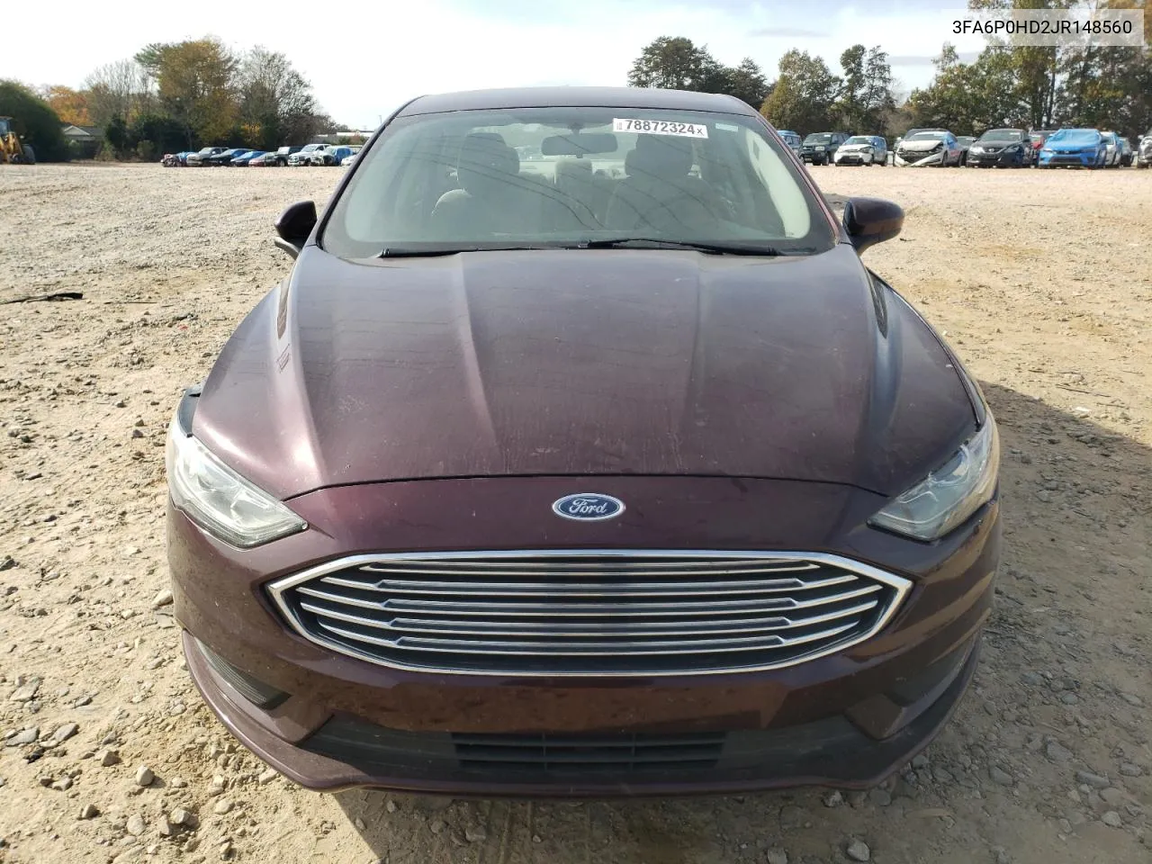 2018 Ford Fusion Se VIN: 3FA6P0HD2JR148560 Lot: 78872324