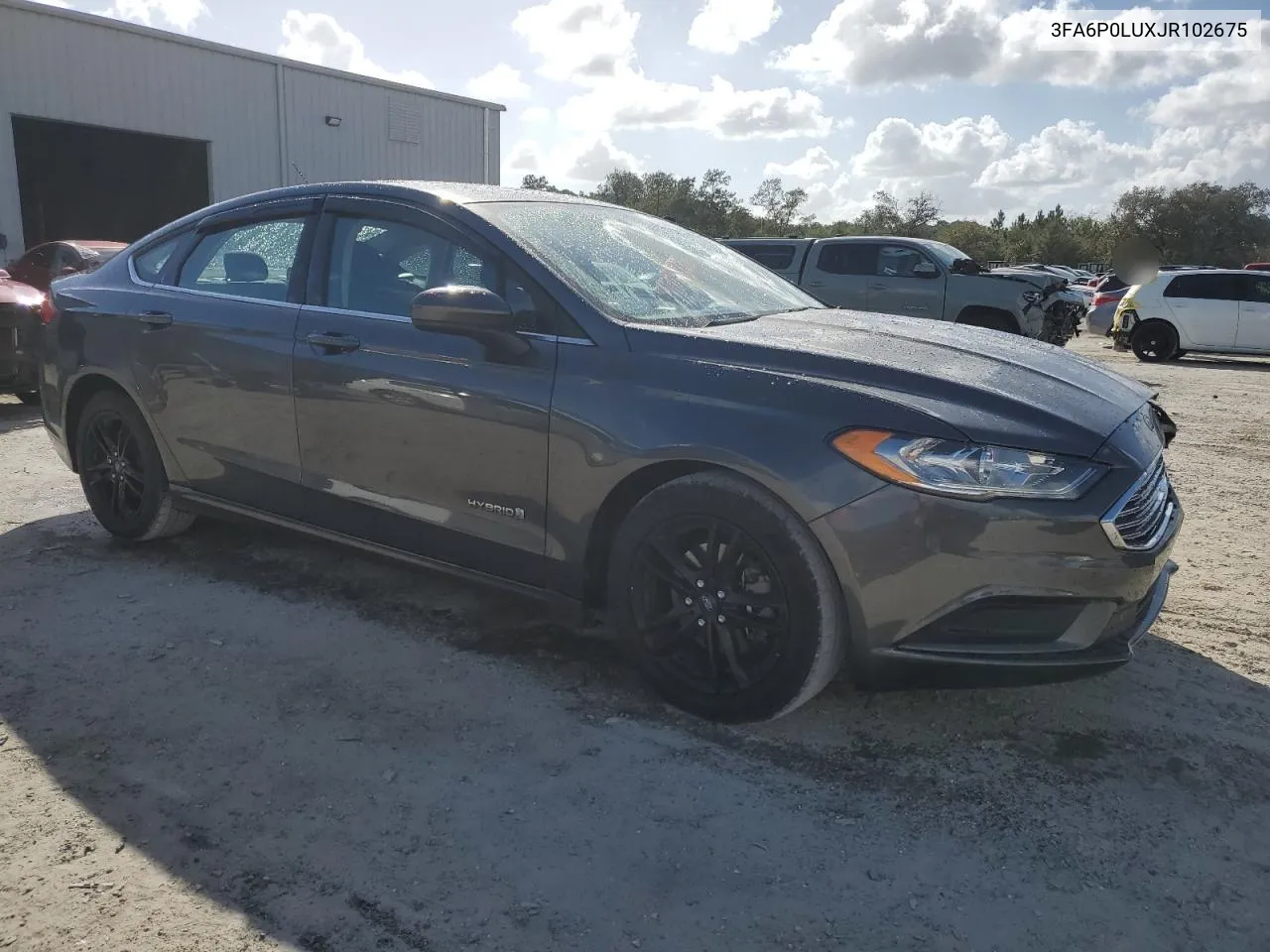 2018 Ford Fusion Se Hybrid VIN: 3FA6P0LUXJR102675 Lot: 78883664