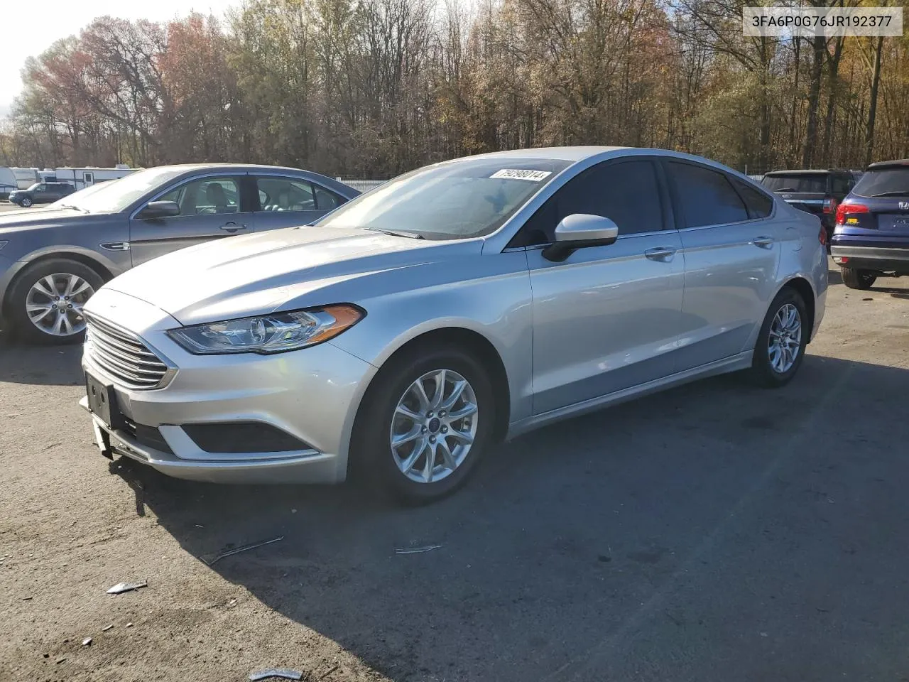 2018 Ford Fusion S VIN: 3FA6P0G76JR192377 Lot: 79298014