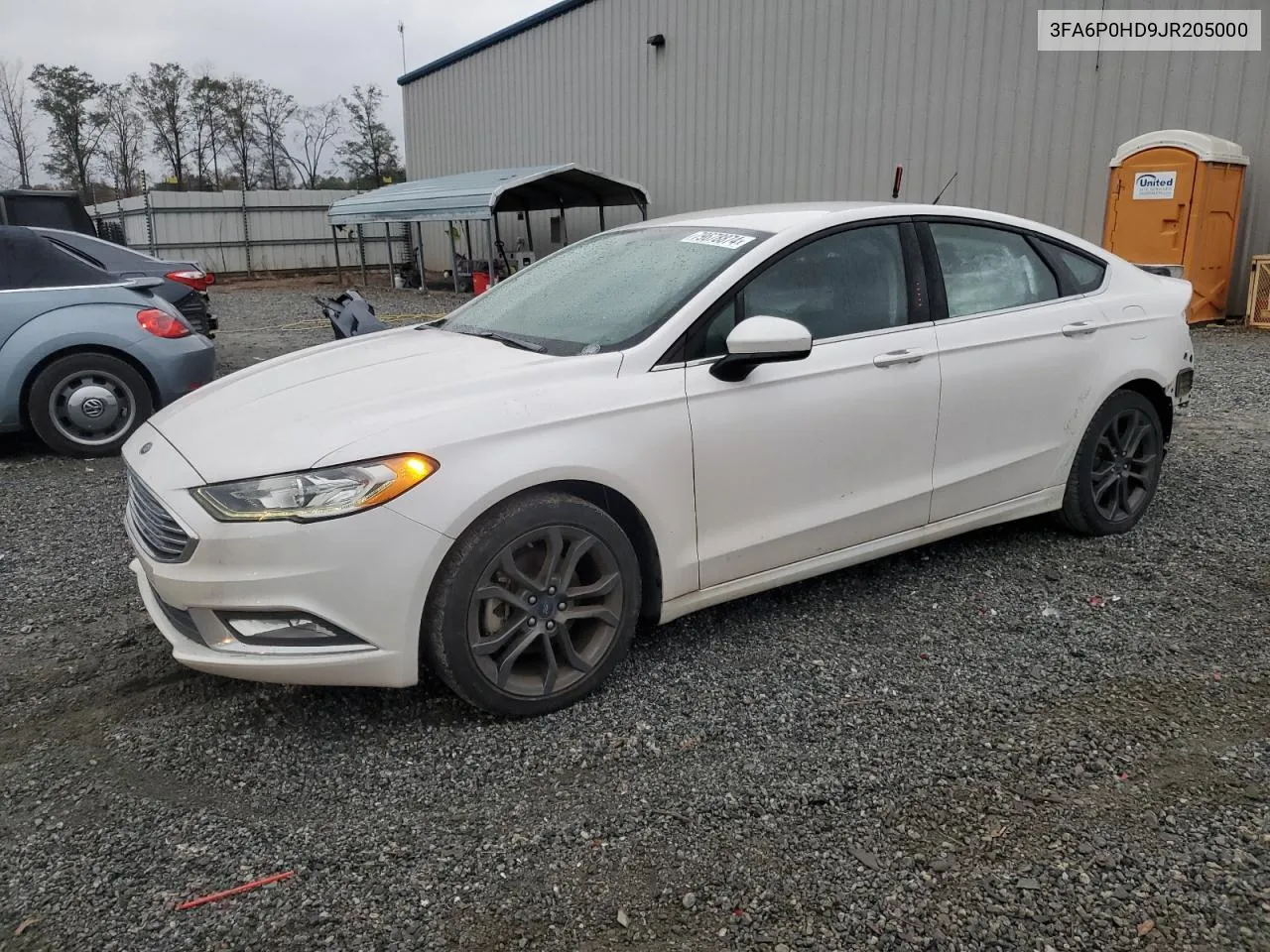 2018 Ford Fusion Se VIN: 3FA6P0HD9JR205000 Lot: 79678874