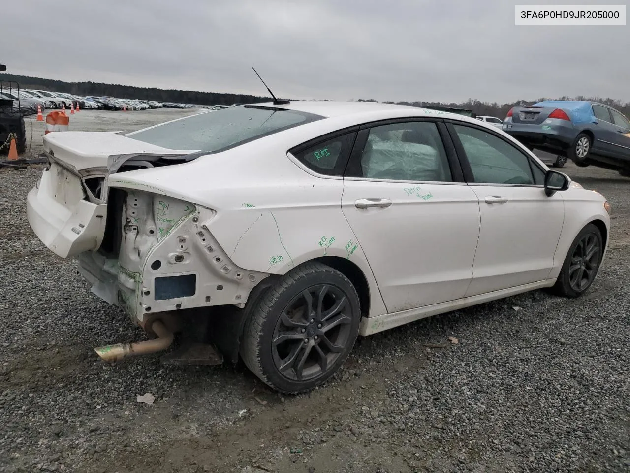 2018 Ford Fusion Se VIN: 3FA6P0HD9JR205000 Lot: 79678874