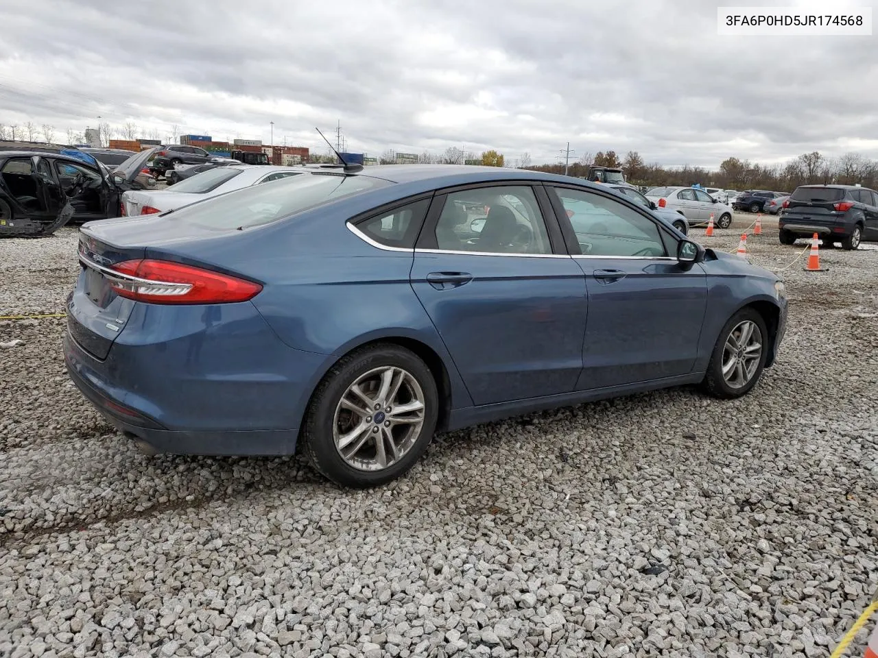 2018 Ford Fusion Se VIN: 3FA6P0HD5JR174568 Lot: 80210414