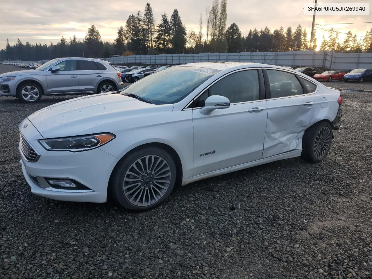 2018 Ford Fusion Titanium/Platinum Hev VIN: 3FA6P0RU5JR269940 Lot: 80893544