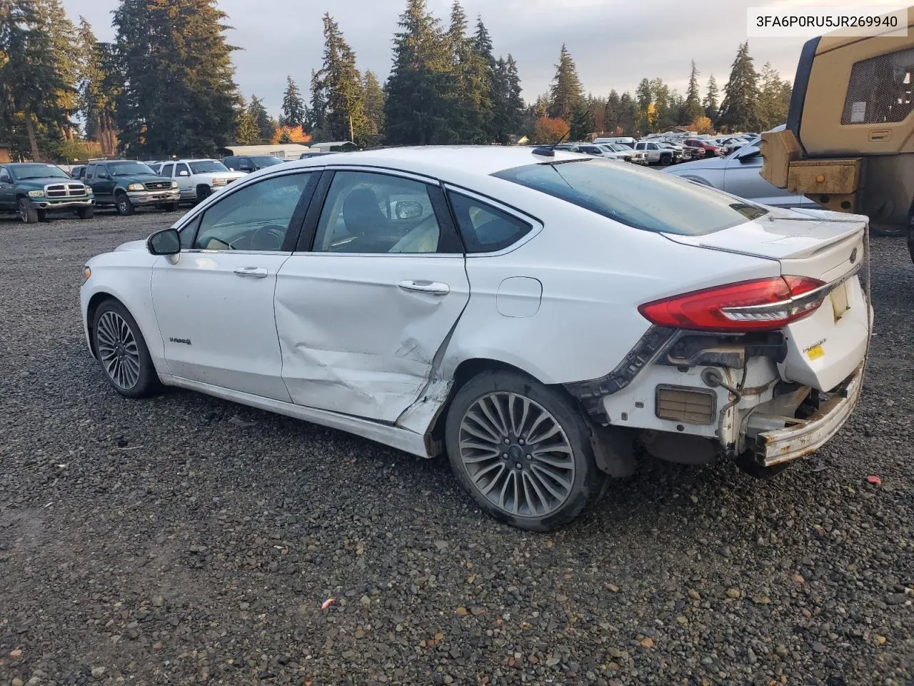 2018 Ford Fusion Titanium/Platinum Hev VIN: 3FA6P0RU5JR269940 Lot: 80893544