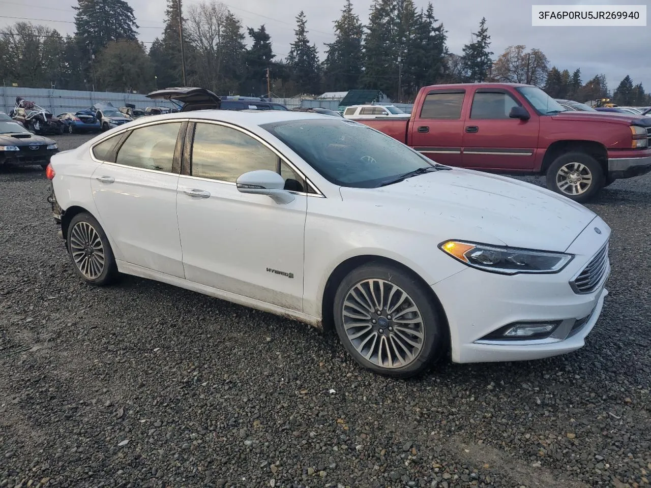 2018 Ford Fusion Titanium/Platinum Hev VIN: 3FA6P0RU5JR269940 Lot: 80893544