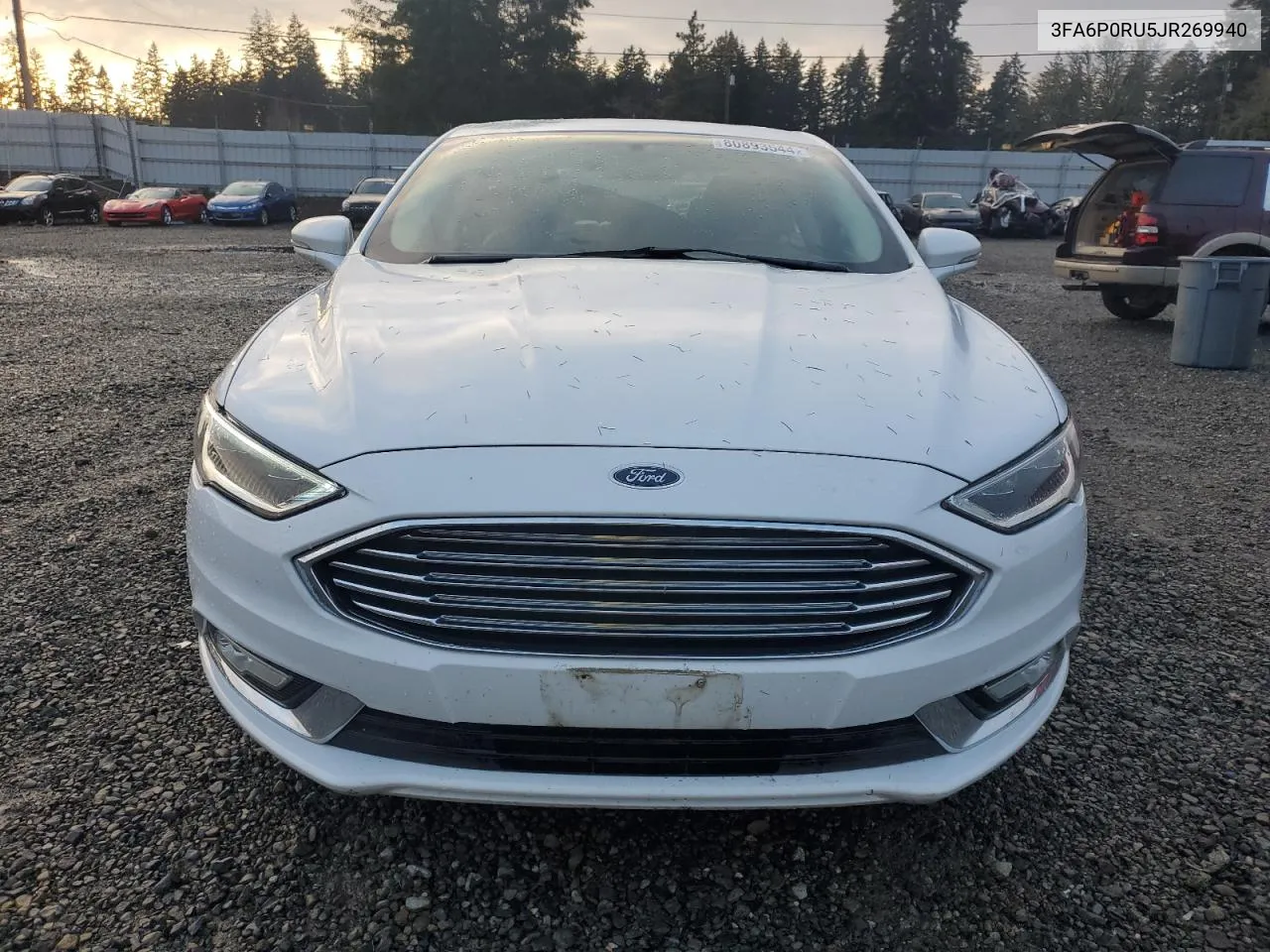 2018 Ford Fusion Titanium/Platinum Hev VIN: 3FA6P0RU5JR269940 Lot: 80893544