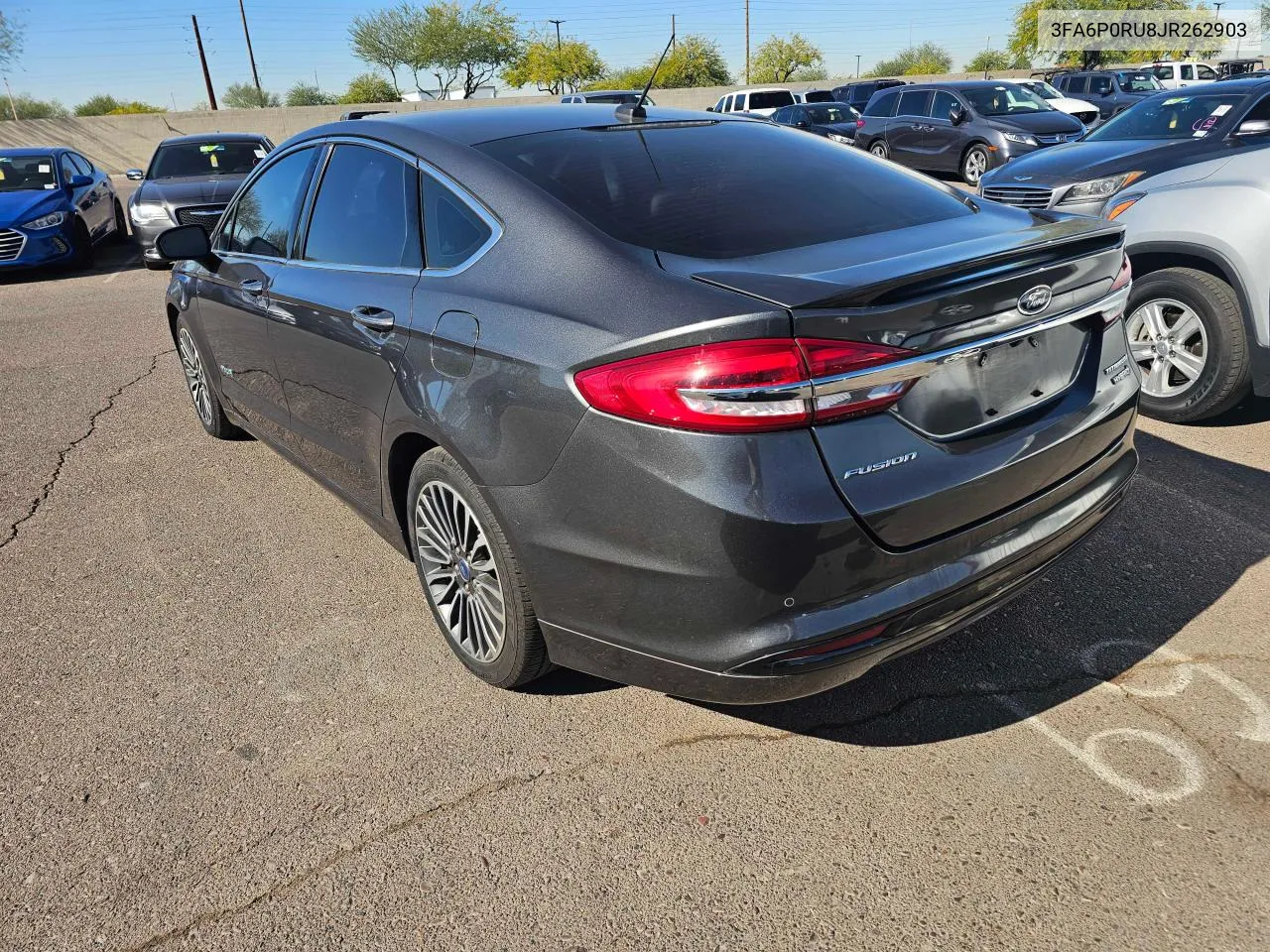 2018 Ford Fusion Titanium/Platinum Hev VIN: 3FA6P0RU8JR262903 Lot: 81024714