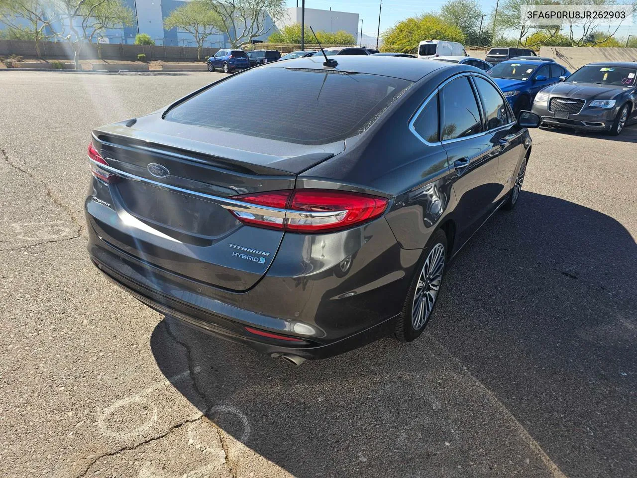 2018 Ford Fusion Titanium/Platinum Hev VIN: 3FA6P0RU8JR262903 Lot: 81024714