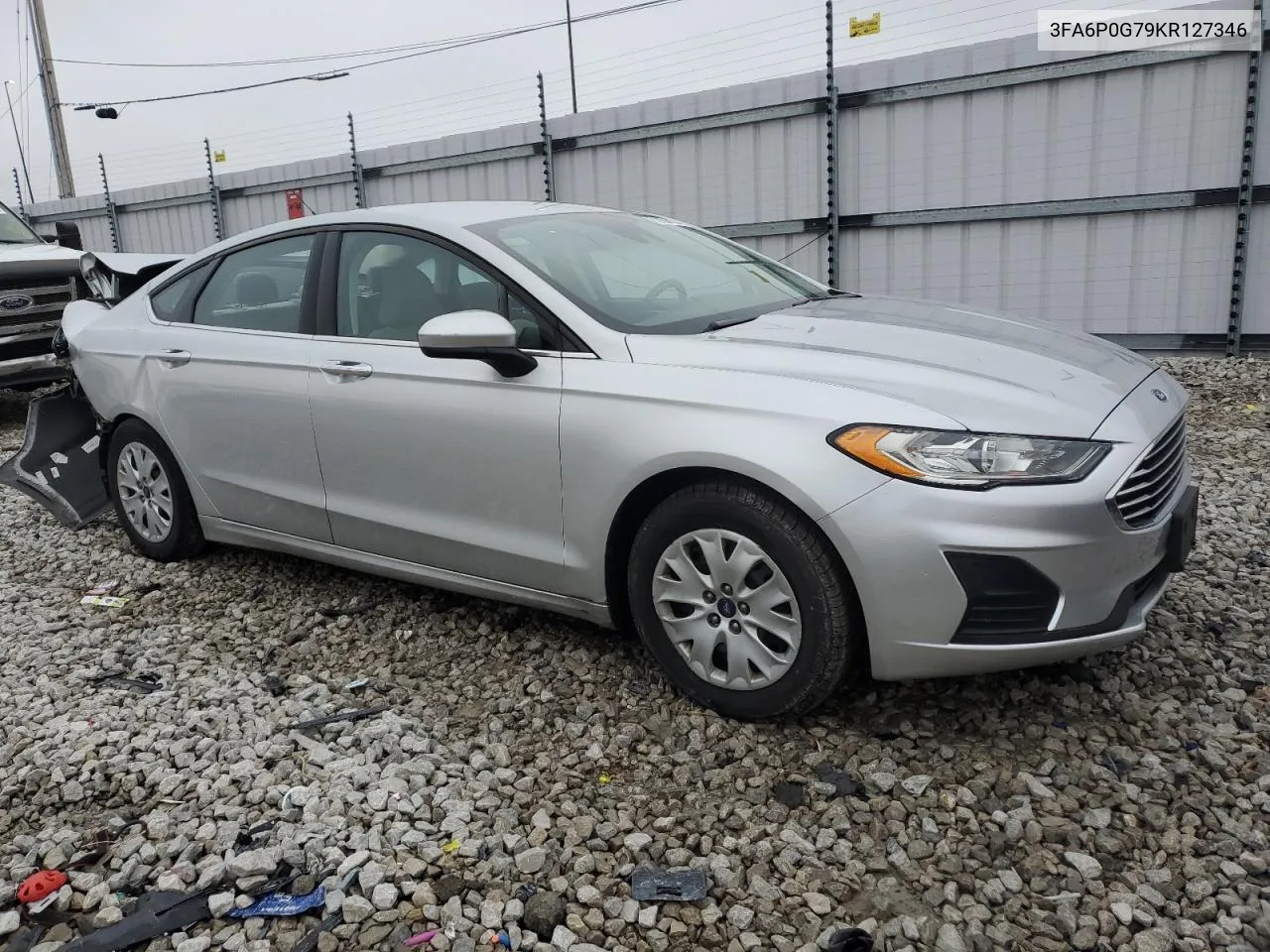 2019 Ford Fusion S VIN: 3FA6P0G79KR127346 Lot: 39184174