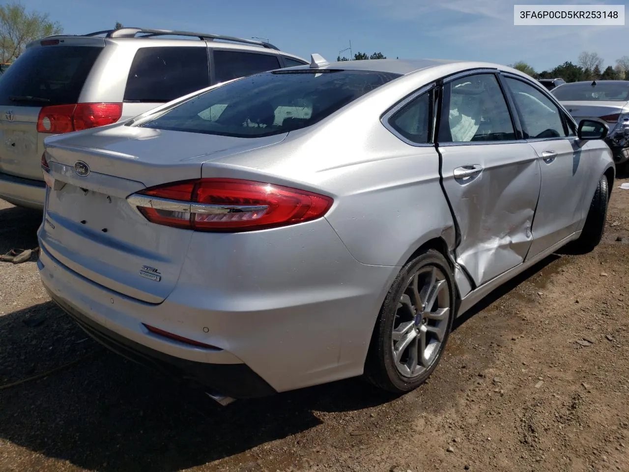 2019 Ford Fusion Sel VIN: 3FA6P0CD5KR253148 Lot: 50367674