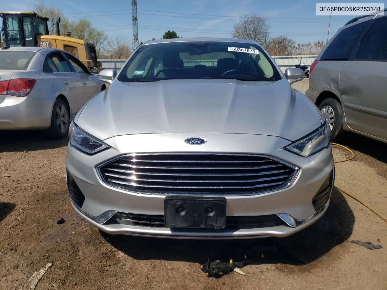 2019 Ford Fusion Sel VIN: 3FA6P0CD5KR253148 Lot: 50367674