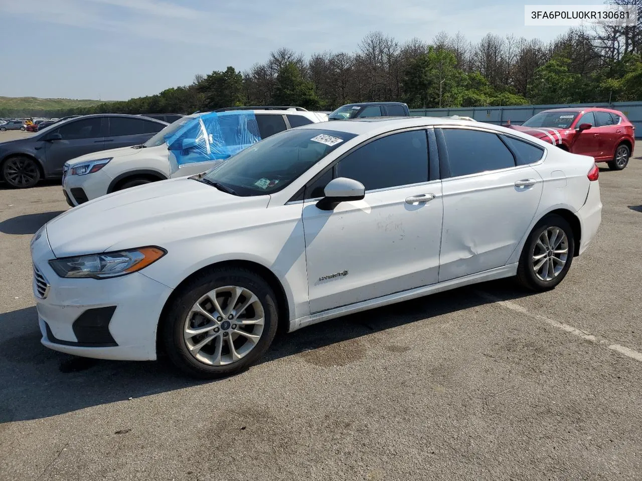 2019 Ford Fusion Se VIN: 3FA6P0LU0KR130681 Lot: 51474574