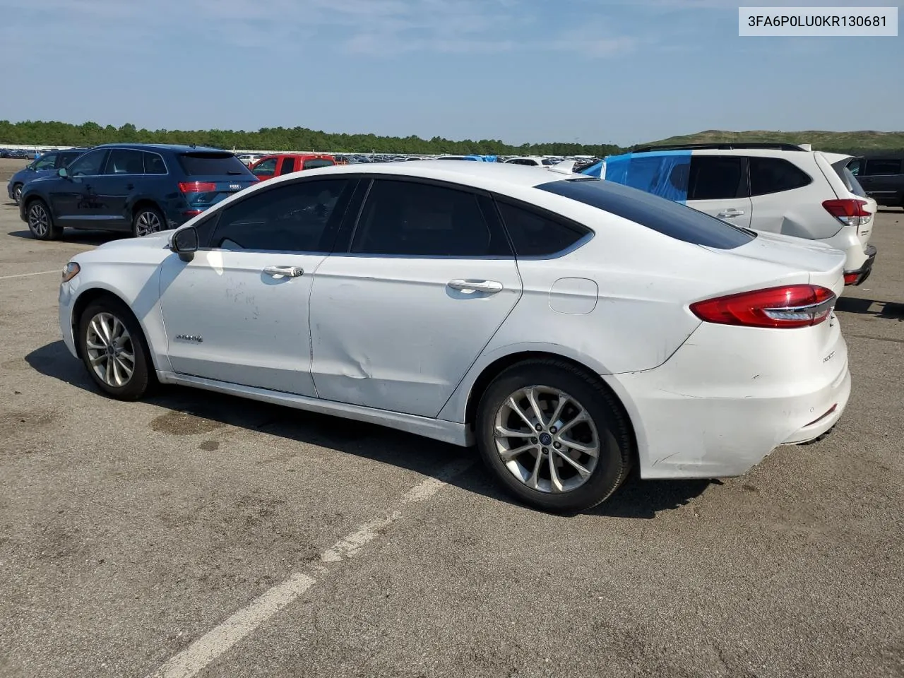 2019 Ford Fusion Se VIN: 3FA6P0LU0KR130681 Lot: 51474574