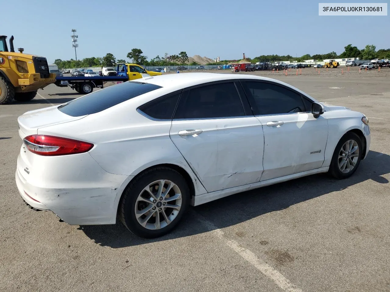 2019 Ford Fusion Se VIN: 3FA6P0LU0KR130681 Lot: 51474574