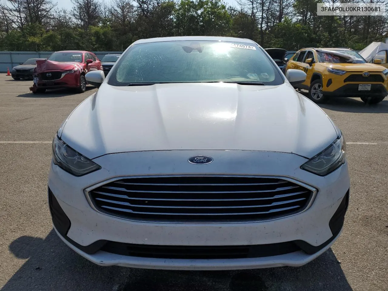 2019 Ford Fusion Se VIN: 3FA6P0LU0KR130681 Lot: 51474574