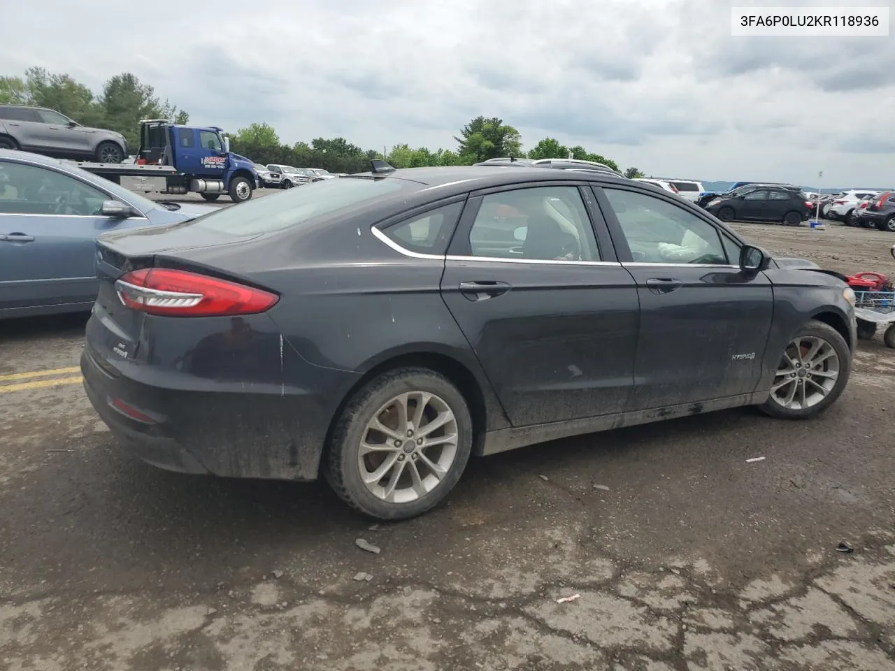 2019 Ford Fusion Se VIN: 3FA6P0LU2KR118936 Lot: 54744164