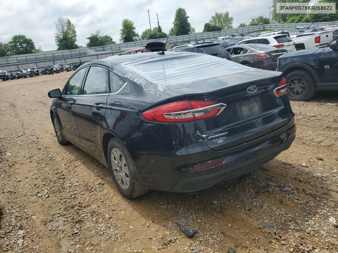 2019 Ford Fusion S VIN: 3FA6P0G7XKR268622 Lot: 55003624