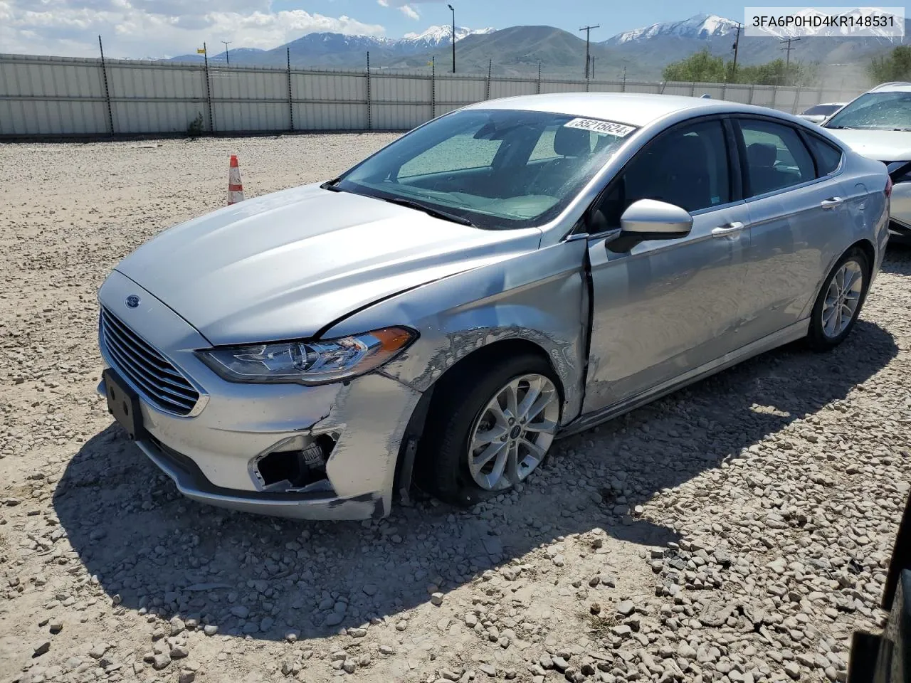 2019 Ford Fusion Se VIN: 3FA6P0HD4KR148531 Lot: 55215624