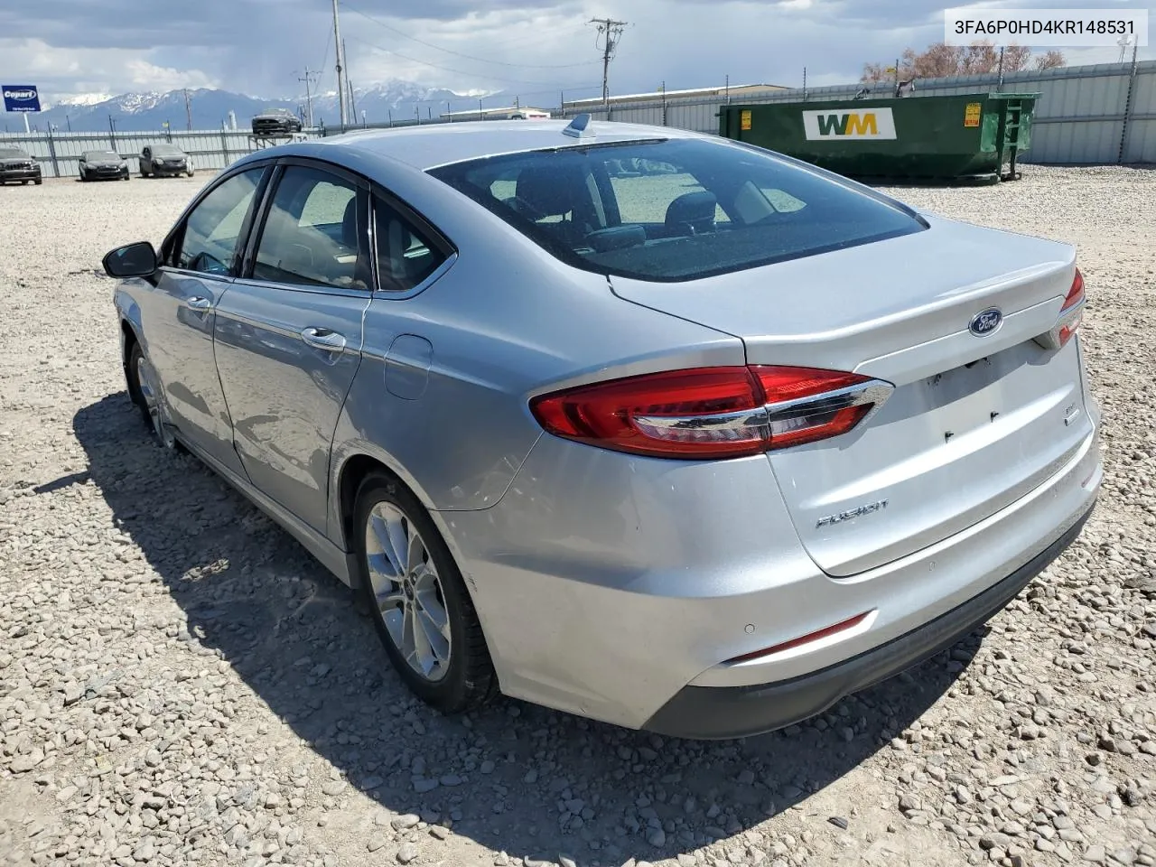 2019 Ford Fusion Se VIN: 3FA6P0HD4KR148531 Lot: 55215624