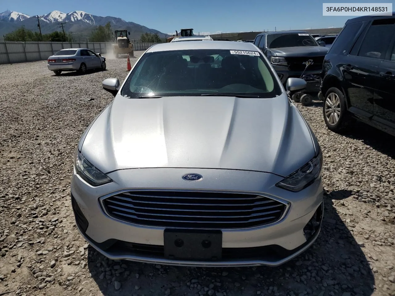 2019 Ford Fusion Se VIN: 3FA6P0HD4KR148531 Lot: 55215624