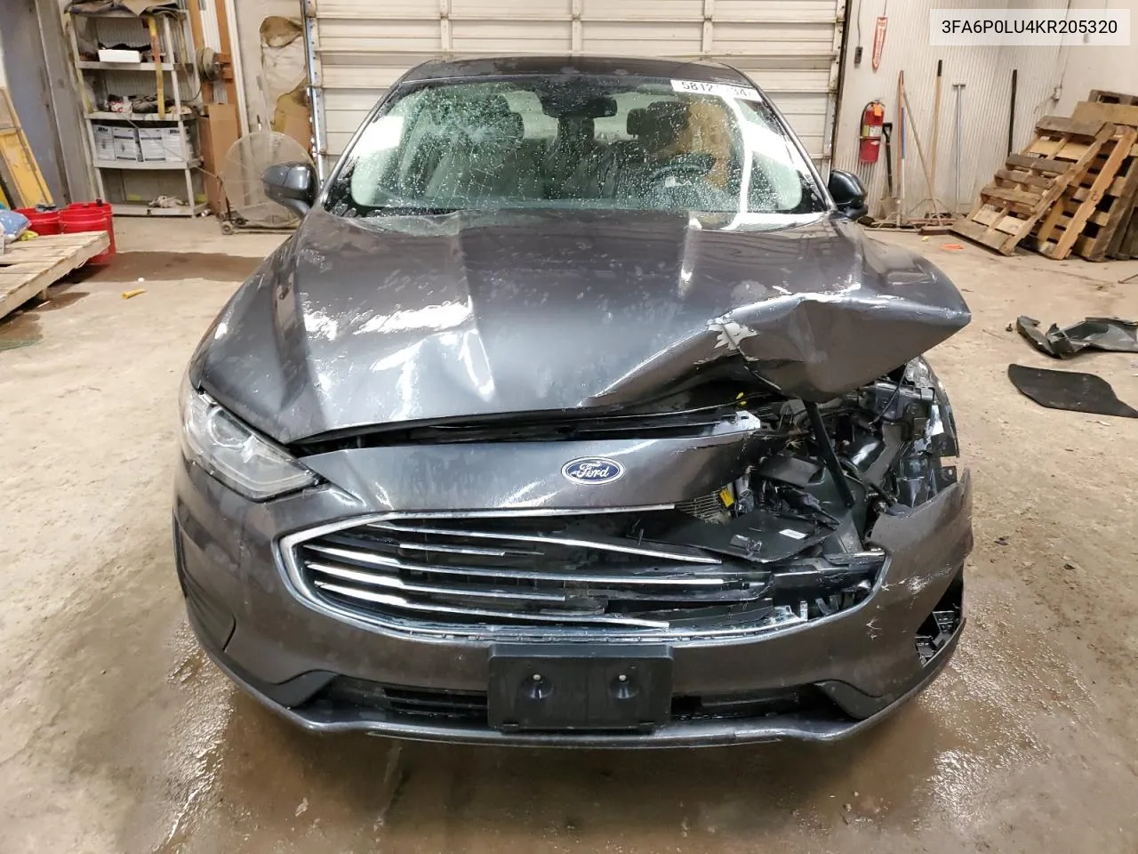 2019 Ford Fusion Se VIN: 3FA6P0LU4KR205320 Lot: 58121234