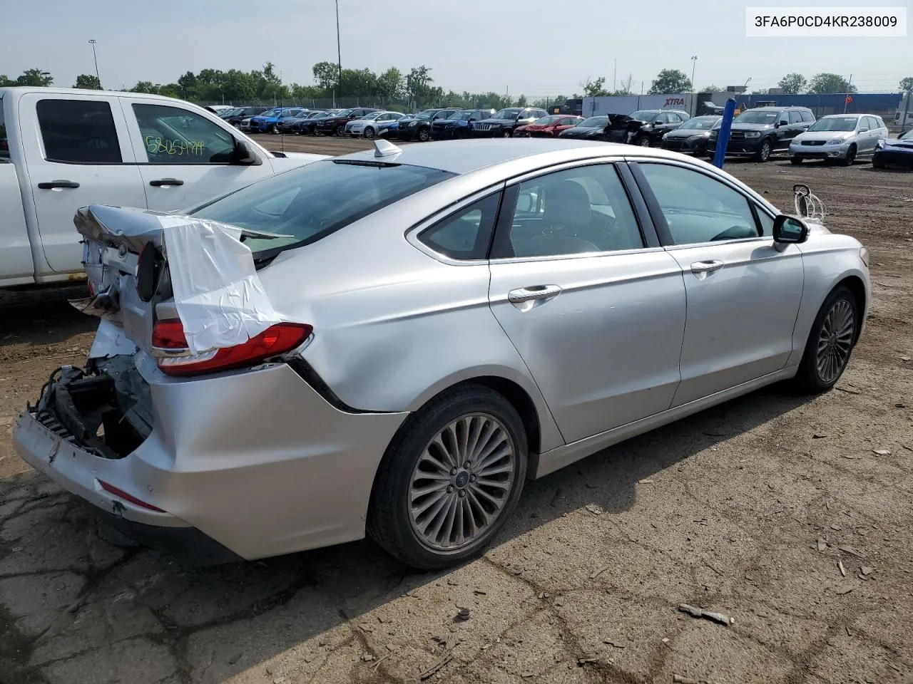 2019 Ford Fusion Sel VIN: 3FA6P0CD4KR238009 Lot: 58697574