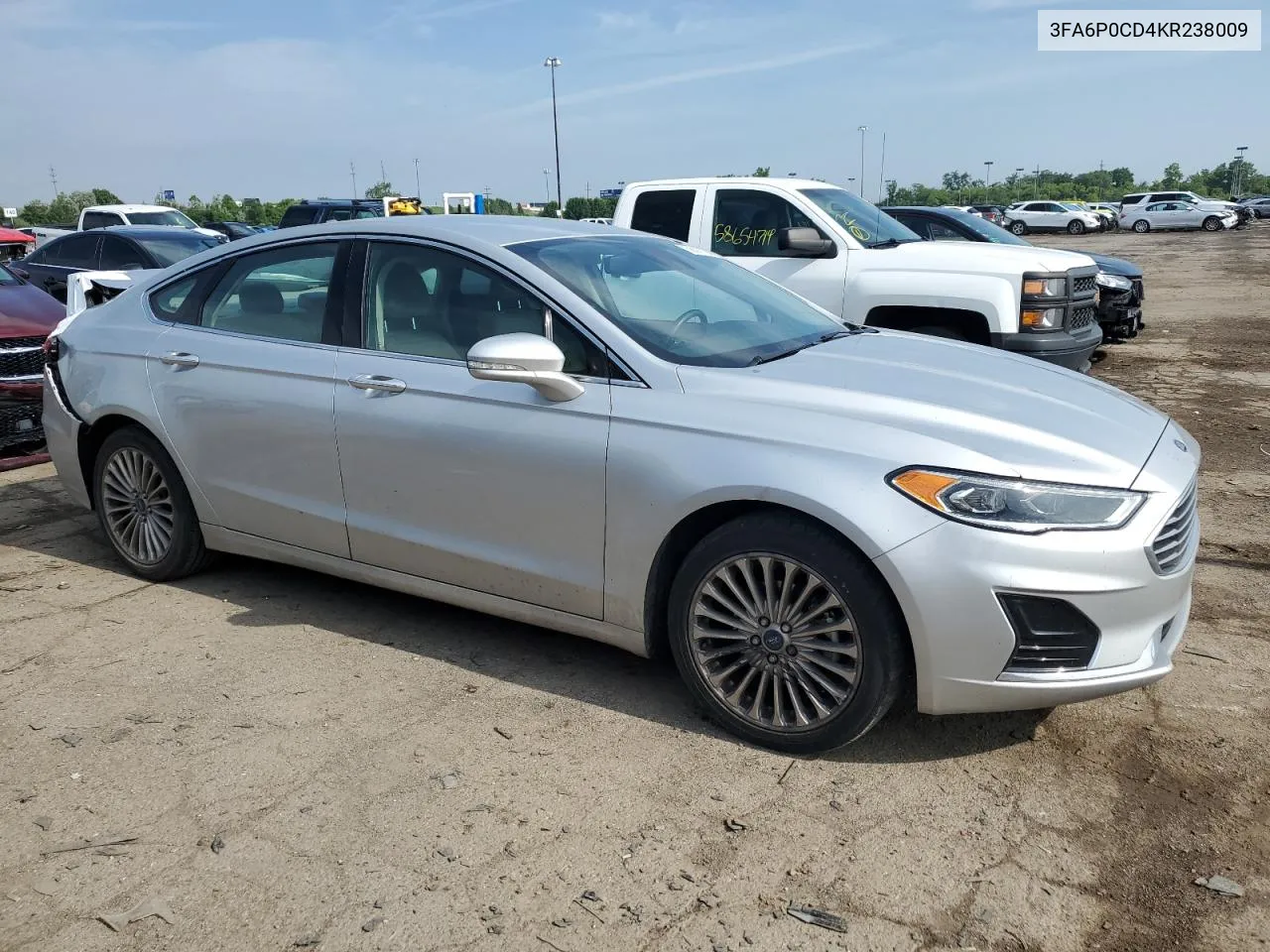 2019 Ford Fusion Sel VIN: 3FA6P0CD4KR238009 Lot: 58697574