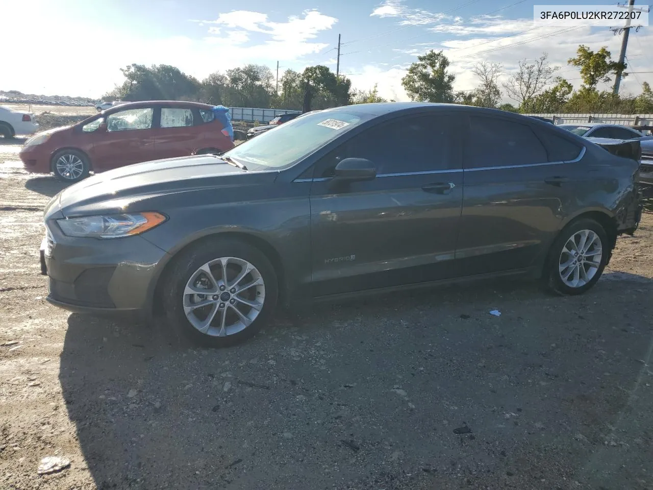 2019 Ford Fusion Se VIN: 3FA6P0LU2KR272207 Lot: 58731974