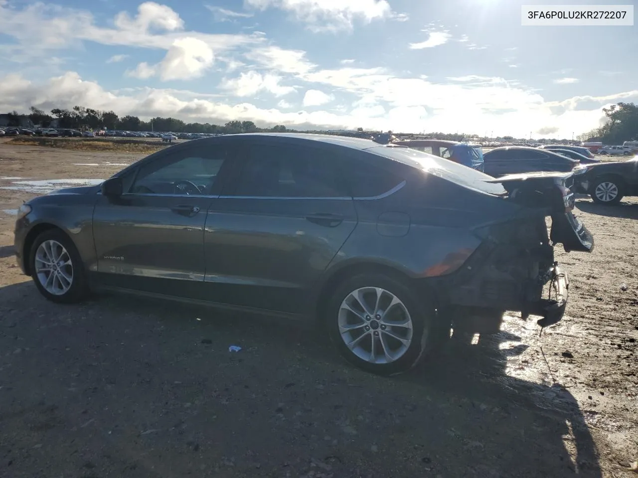 2019 Ford Fusion Se VIN: 3FA6P0LU2KR272207 Lot: 58731974