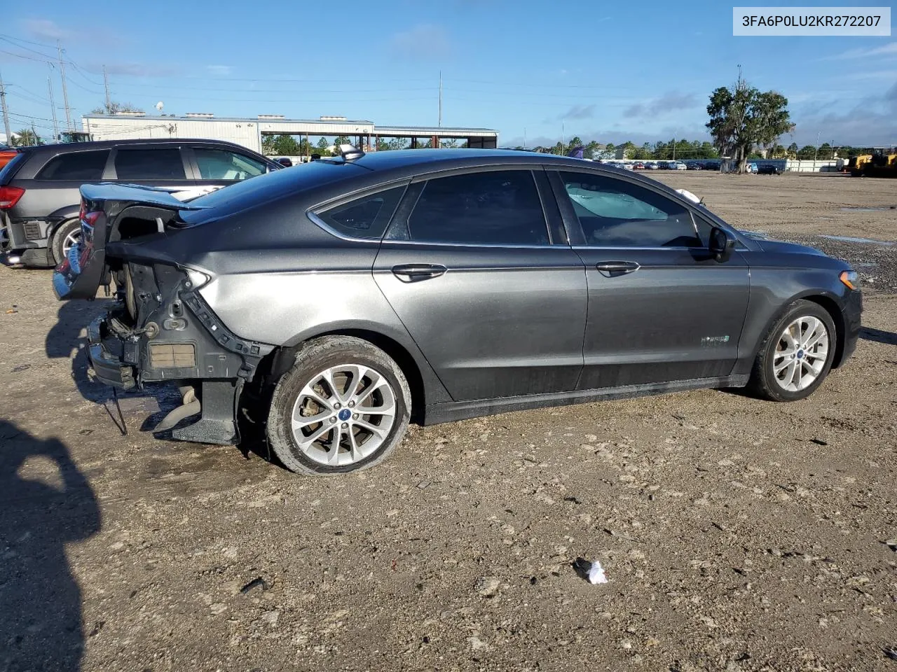 2019 Ford Fusion Se VIN: 3FA6P0LU2KR272207 Lot: 58731974