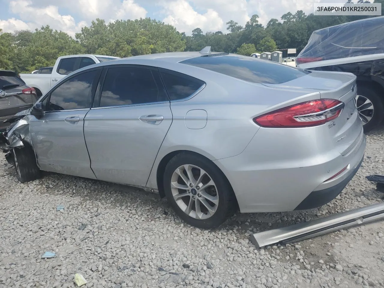 2019 Ford Fusion Se VIN: 3FA6P0HD1KR250031 Lot: 58873174