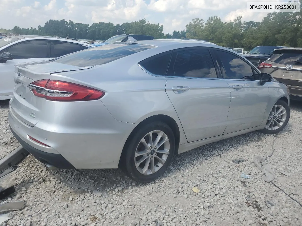 2019 Ford Fusion Se VIN: 3FA6P0HD1KR250031 Lot: 58873174