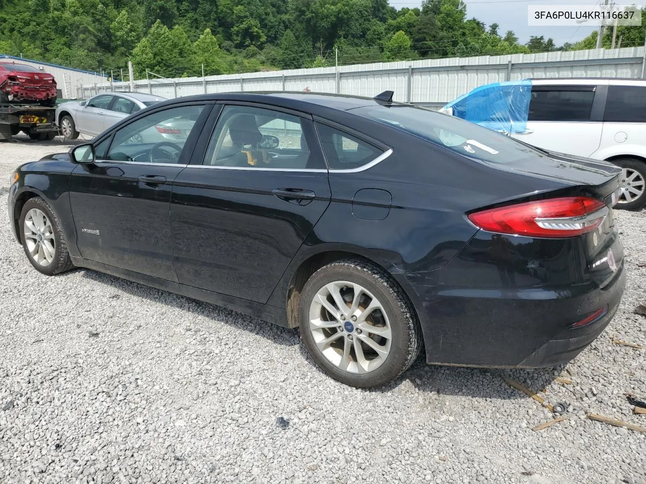 2019 Ford Fusion Se VIN: 3FA6P0LU4KR116637 Lot: 58947034