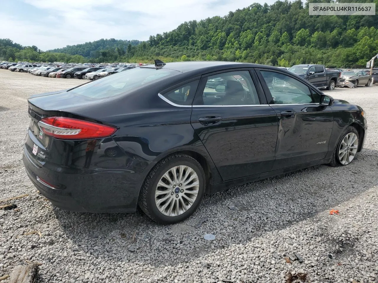 2019 Ford Fusion Se VIN: 3FA6P0LU4KR116637 Lot: 58947034