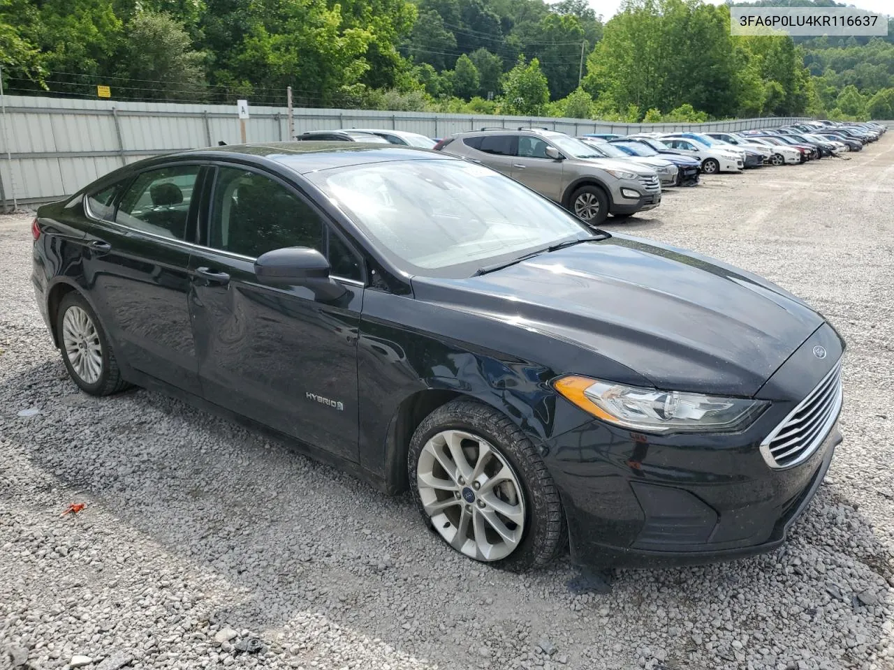 2019 Ford Fusion Se VIN: 3FA6P0LU4KR116637 Lot: 58947034